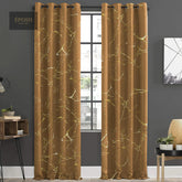 Premium Velvet Sprinkle Curtains - Mustard